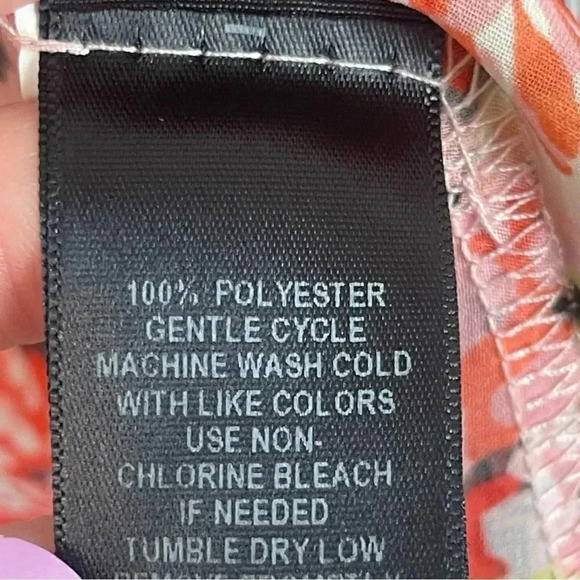 Torrid Size 1 1X 14/16 Button Down Floral Chiffon Hi Low Sleeveless Tunic Blouse - Picture 6 of 8